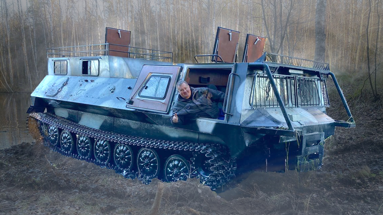 Гусеничный вездеход мечты / МТЛБ-У на полигоне смотреть онлайн