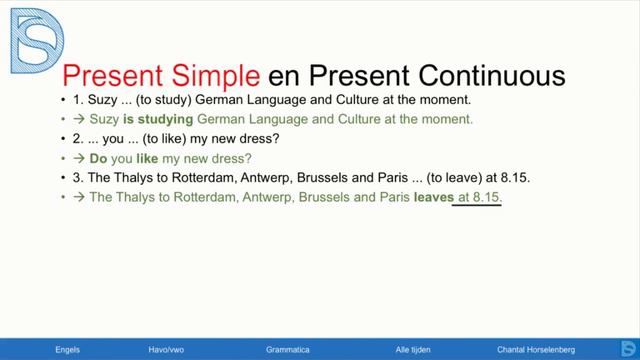 Engels - Oefenen met alle tijden (1) present simple/present continuous смотреть онлайн