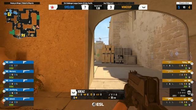 ex-5yclone vs WingsUp - ESL Challenger League - Season 46 AS смотреть онлайн