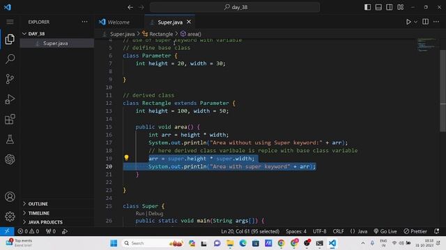 Java Basic to Advanced_039 use of super keyword смотреть онлайн