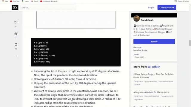 Import turtle library | Python смотреть онлайн