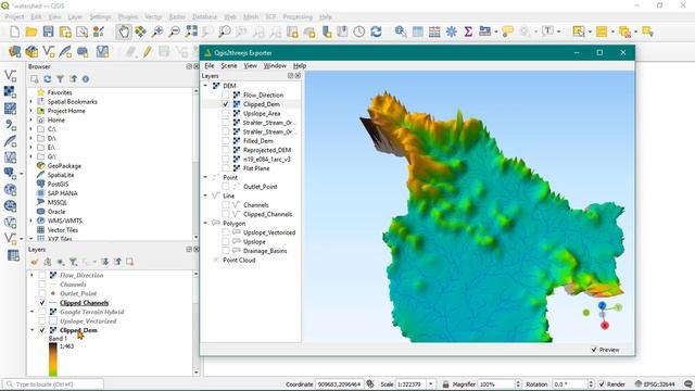 How to Create QGIS 3D Map | 3D Watershed in QGIS | 3D Model Using QGIS | qgis2threejs смотреть онлайн