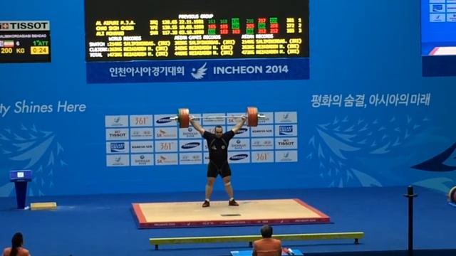 140926 Asiangame weight lifting +105kg final snatch смотреть онлайн