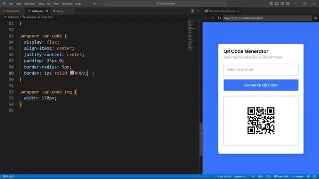 QR Code Generator in HTML CSS & JavaScript смотреть онлайн