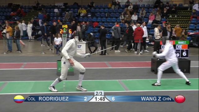 2023 112 T64 19 M E Individual Budapest HUN GP GREEN WANG CHN vs RODRIGUEZ COL смотреть онлайн