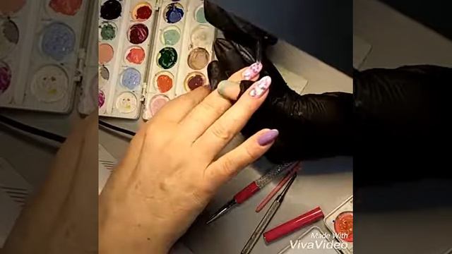 Китайская роспись -выполнена гель пастой -учимся рисовать! смотреть онлайн