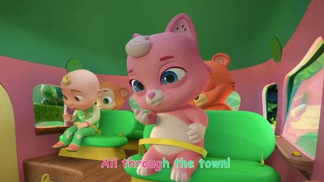 Wheels on the Bus with Baby Animals | @CoComelon | Animal Time Nursery Rhymes смотреть онлайн