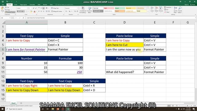 6 Exploring - Clipboard : Cut, Copy, Paste and Format Painter in Excel смотреть онлайн