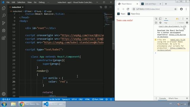 026 - ReactJS - UTILIZAÇÃO DE ESTILOS INLINE смотреть онлайн