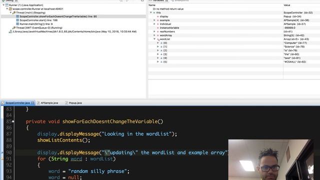 Java Parameters and scope смотреть онлайн