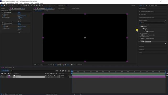 Растягивание текста в After Effects | Анимация текста в After Effects смотреть онлайн