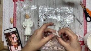 Ватная игрушка на ёлку|Повтор Советской открытки