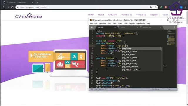 Membuat Report PDF dengan library FPDF di PHP Bag 12 - Menambahkan Gambar Pada Header dan Footer смотреть онлайн