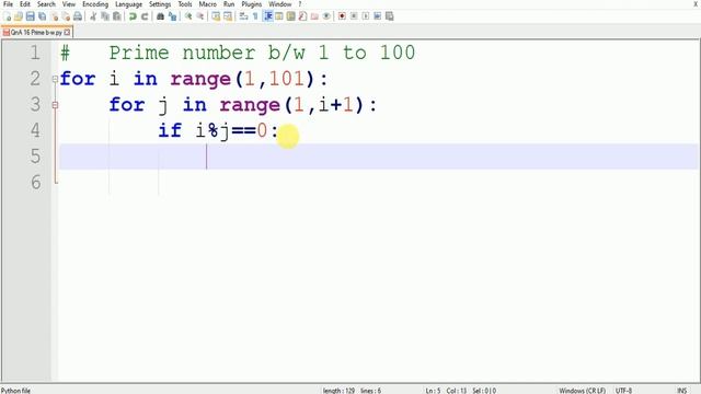 Prime Number in Python | Prime Number b/w 1 to 100 | QnA - 16 | Coding with Pritam смотреть онлайн