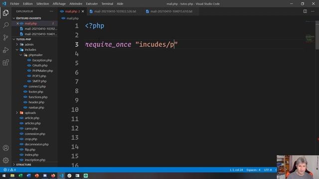 18 - Débuter en PHP - Envoyer des emails (PHP8) смотреть онлайн