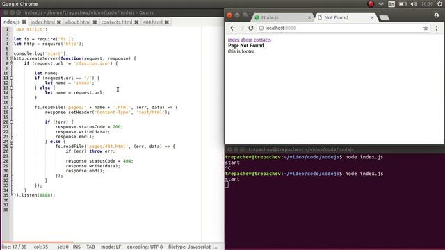 Добавляем меню и блоки сайта NodeJS смотреть онлайн