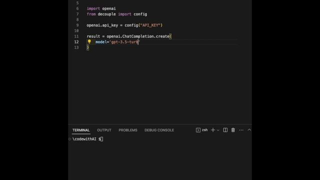 ChatGPT in python using openAI API смотреть онлайн