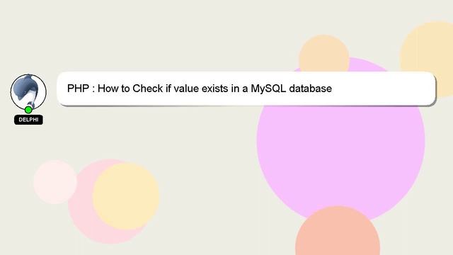 PHP : How to Check if value exists in a MySQL database смотреть онлайн