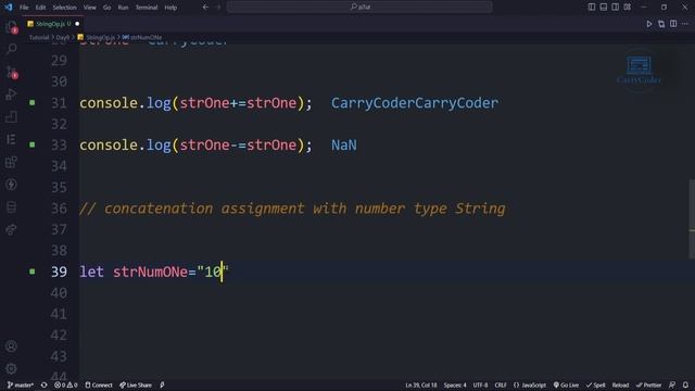 #javascript String Operators ?? || Let's start with JavaScript || By CarryCoder || Hindi || смотреть онлайн
