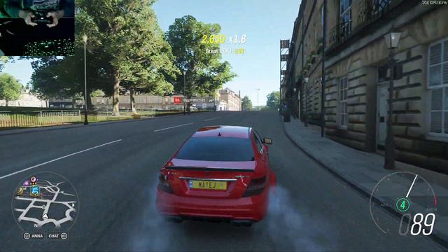 Forza Horizon 4 Drifting Mercedes C63 AMG (xbox controller + handcam) Gameplay (1080p) смотреть онлайн