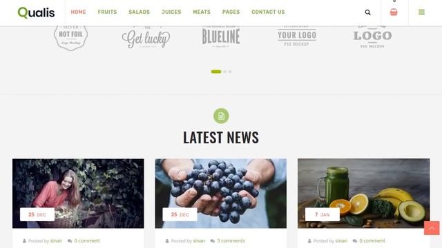 Qualis - Organic Food Responsive eCommerce WordPress Theme смотреть онлайн