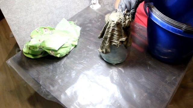 18) Самодельная бетонная ваза, декоративная ваза своими руками, Декор для квартиры смотреть онлайн