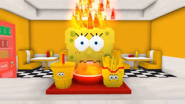 Monster School: WORK AT SPONGEBOB'S FRIED CHICKEN PLACE! - Minecraft Animation смотреть онлайн