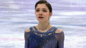Евгения Медведева на Олимпийских играх выиграла ко...ограмму командного турнира по фигурному катанию