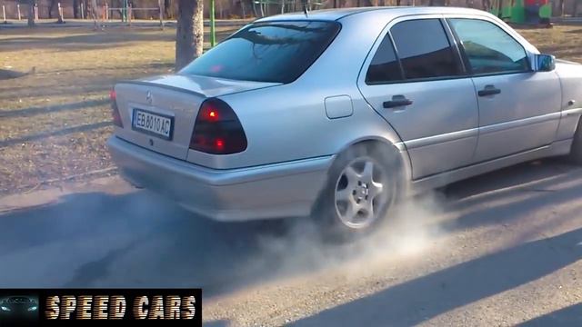 Mercedes Benz C Class W202 AMG Brutal Acceleration Burnout And Exhaust Sound смотреть онлайн