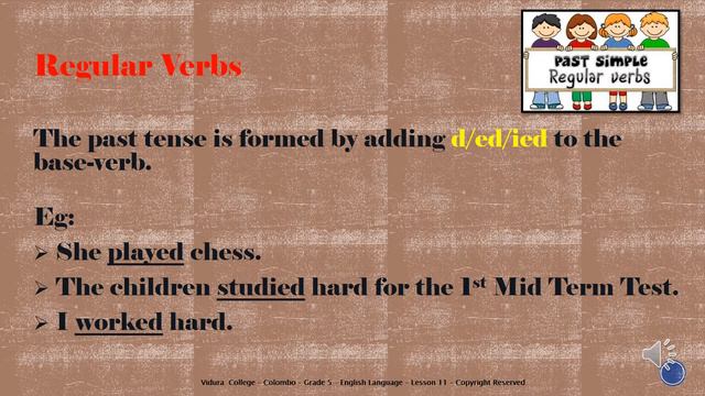 Grade 5 English Language Simple Past Tense смотреть онлайн