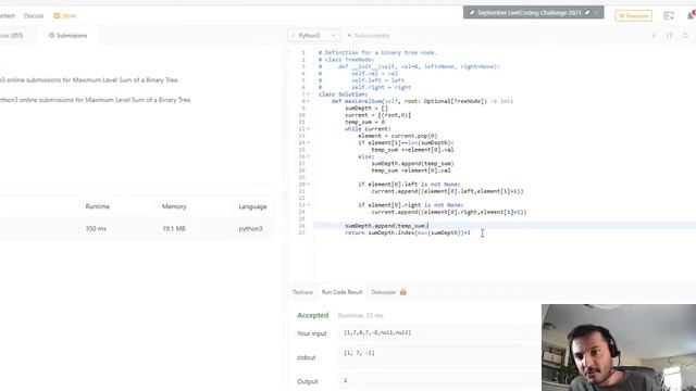 Coding Challenge || Google || Max level order Sum || C++ and Python смотреть онлайн