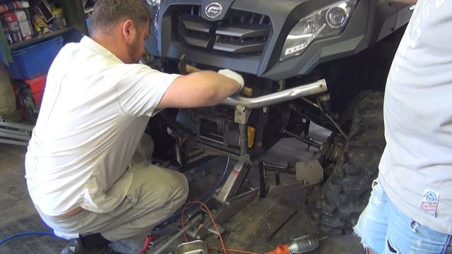 Установка Лебедки SuperWinch Terra 45SR на Cf Moto U800