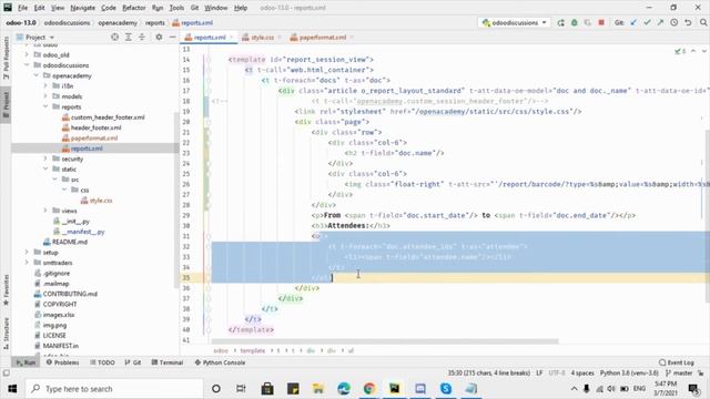 How to add custom CSS to Qweb PDF | Odoo development смотреть онлайн