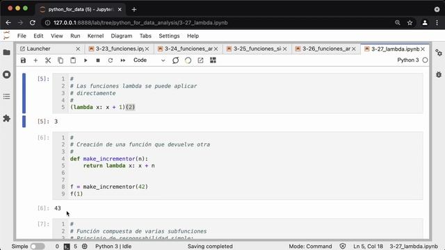 Funciones anónimas o lambda en Python смотреть онлайн