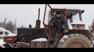 Запуск в мороз ЮМЗ.