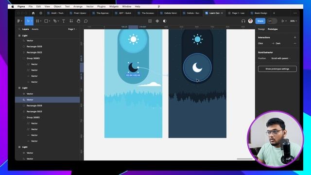 Create a Stunning Light & Dark Mode Switch Animation ? | Figma Prototyping смотреть онлайн