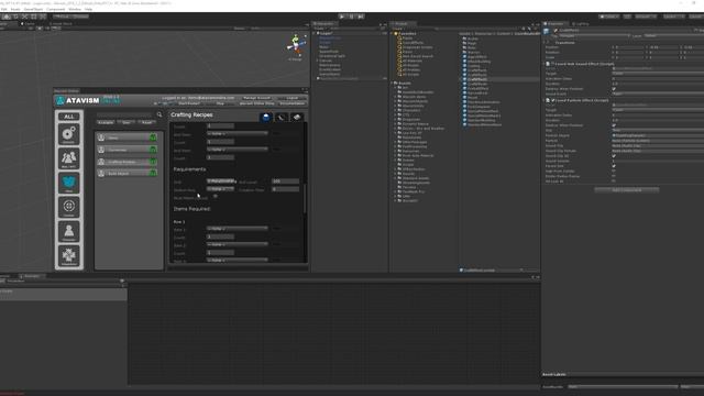 Atavism Online - Plugin Overview - Crafting Recipes смотреть онлайн