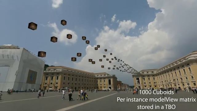 OpenGL 3.3 - Instanced Rendering of 1000 Cuboids via TBO смотреть онлайн