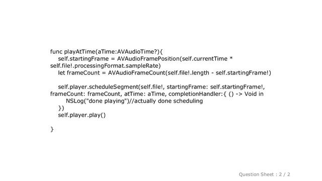 iOS : Scheduling an audio file for playback in the future with AVAudioTime смотреть онлайн