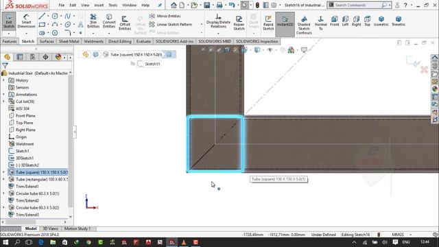 Solidworks Tutorial # 173 Industrial Stairs Design in Solidworks Weldment by SW Easy Design смотреть онлайн