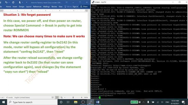 How to factory reset Cisco router C891F/K9 смотреть онлайн