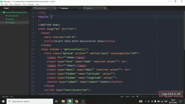 Insert Form Data With Geolocation API In MySQL & Display It On Google Maps | Get Location JavaScrip смотреть онлайн