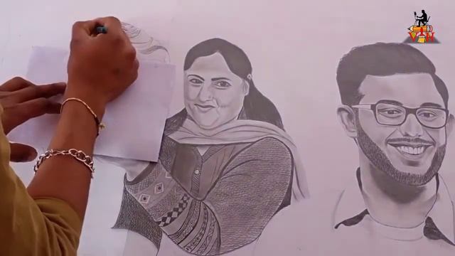 Carryminati family part-3 pencil sketch | pencil sketch | Tyagi vk painting смотреть онлайн