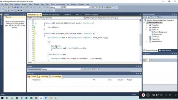 Insert Data MySql C# Windows Form | PEMROGRAMAN VISUAL