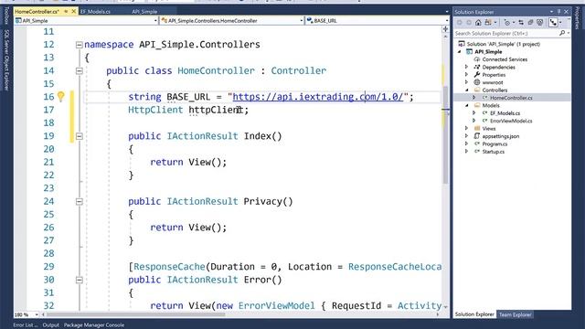 MVC ASP.NET Core API Simple Example смотреть онлайн