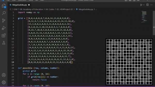 Python [Информация] Решаем МЕГА-Судоку за 1 минуту