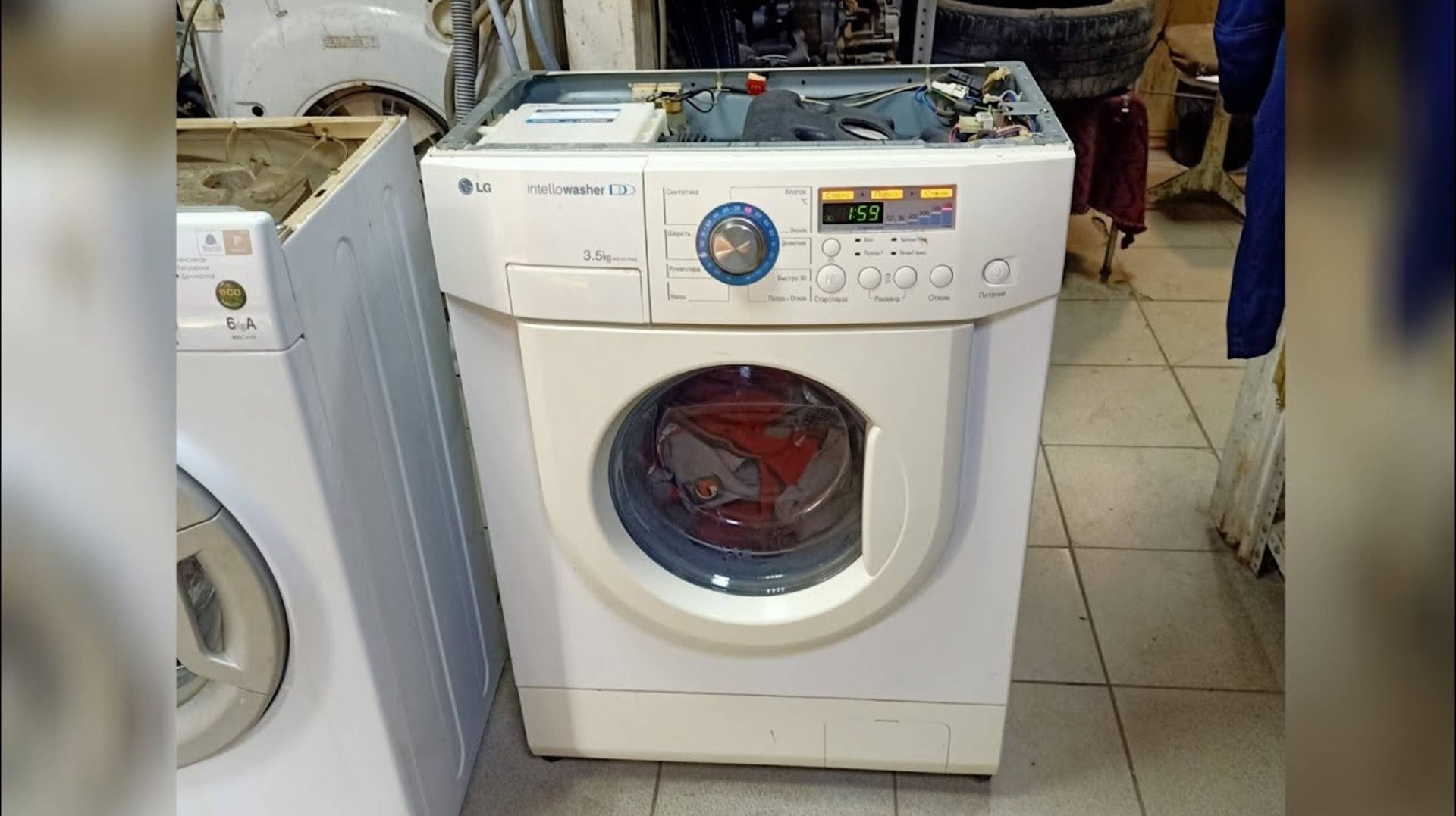 Ремонт стиральной машины Lg WD-12170SD смотреть онлайн