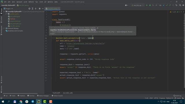 Python, pytest и тесты с параметрами / Тестирование API на Python смотреть онлайн