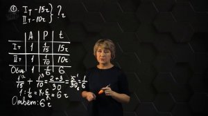 Задачи на совместную работу. 5 класс. Практическая часть - решение задачи.