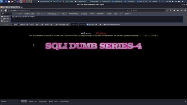 SQL Injection #23 | GET Union bassed double quotes with twist [Arabic] смотреть онлайн